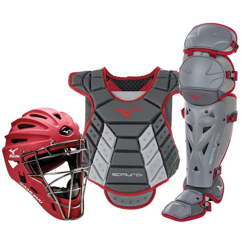 Mizuno Women's Samurai Boxed Catcher’s Gear Set (14-15") Grey (380421-COM)